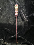 White Cat Pink Beaded Crochet Hook 3mm