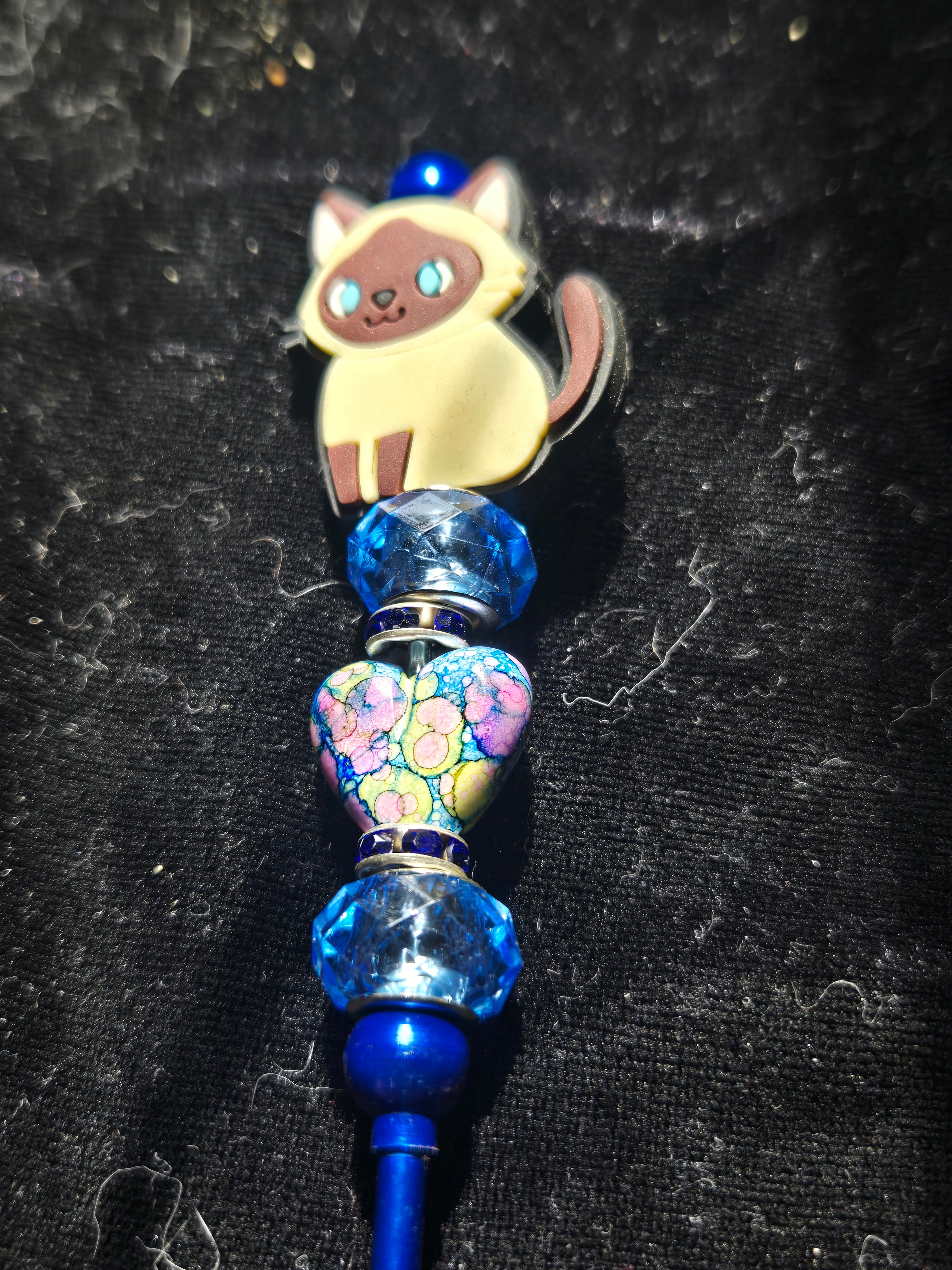 Cat Heart Blue Crochet Hook 3mm